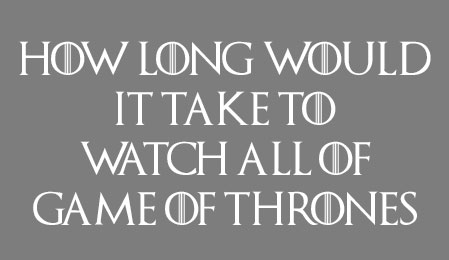 how long would it take to watch all of game of thrones